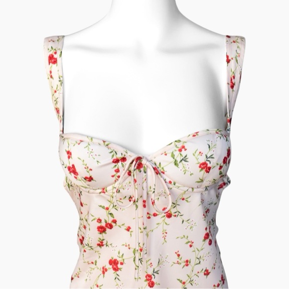 Rumored ✦ Floral Satin Mini Dress - Picture 2 of 11